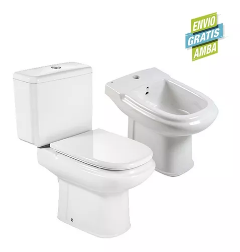 Combo Sanitarios Roca Dama Inodoro Bidet Completo Cs7267