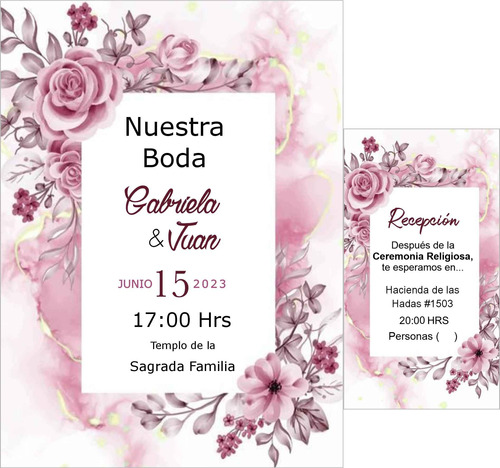 10 Invitaciones Boda Varia10 Economica+pase+sobre+sello
