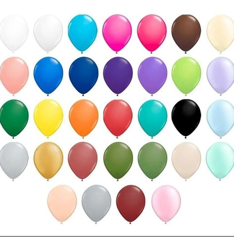 Balão Colorido Tamanho 9 Liso Bexiga Aniversário 50un Festa Cor Sortido