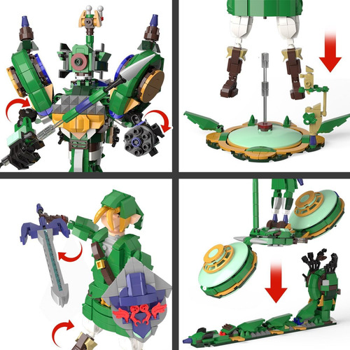Juego De Construcción Botw 3 En 1, Se Transforma En 3 Figura