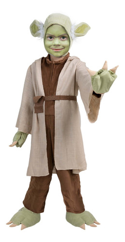 Disfraz Talla Small Para Niños Traje De Yoda Star Wars