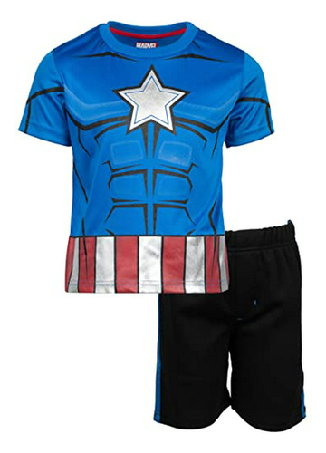 Conjunto De Camiseta Y Shorts De Cosplay De Marvel Avengers 