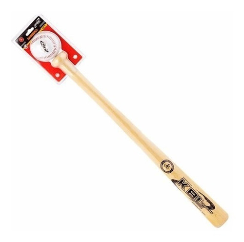 Imagen 1 de 4 de Bate Baseball Beisbol + Pelota 28 Pulgadas Madera / Diverti