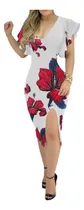 Comprar Vestido Con Abertura Con Volantes Y Cuello En V Para Mujer