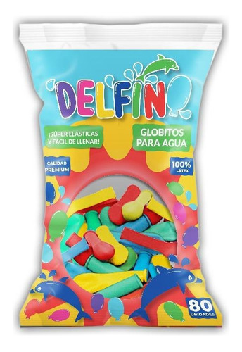 Globitos De Agua Delfin Calidad Premium 1 Paquete X 80u