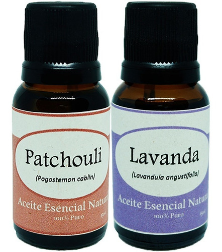 Paquete De Pachuli Y Lavanda Esencia Para Difusor 2 Fco 15ml