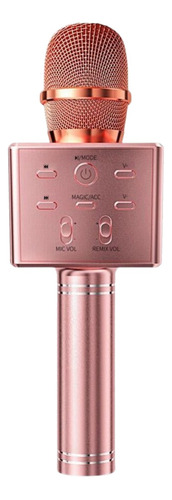 Microfono Karaoke Bluetooth Inalambrico Rosa