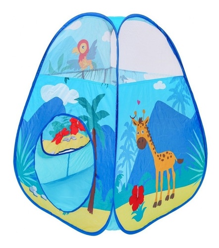 Carpa 3 En 1 Túnel Azul Mar Piscina Con 250 Pelotas Niños