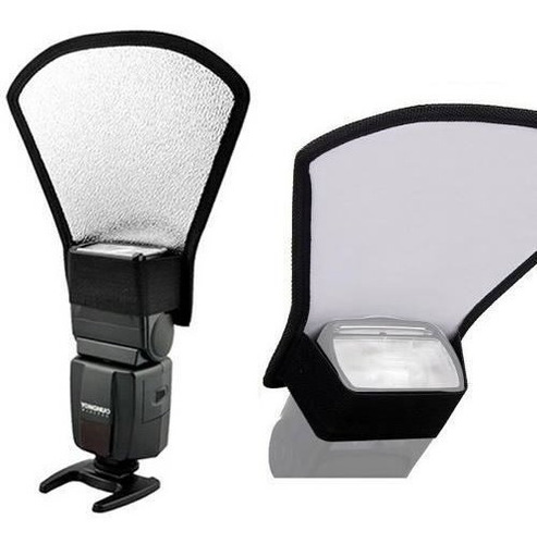 Difusor Rebatedor Universal Para Flash Speedlight 2 Lados 