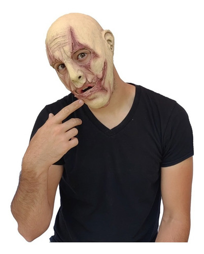 Máscara De Slashed Asesino Disfraz Cara Cortada Halloween