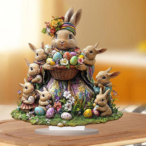 [ Huevos De Conejo De Pascua, Decoración De Mesa Para El