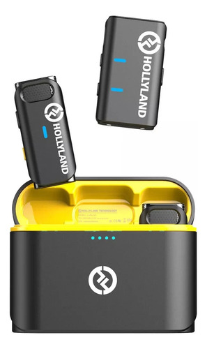 Microfone Lapela Hollyland Lark M1 Duo Black Sem Caixa Nf-e (Recondicionado)