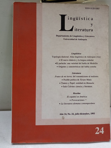 Universidad De Antioquia - Lingüística Y Literatura - 1993
