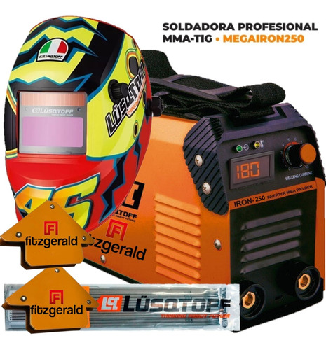 Soldadora Inverter Lusqtoff Iron 250 + Mascara + Electrodos 