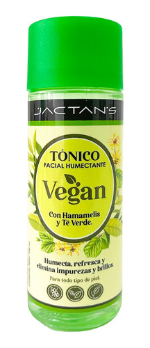 Tonico Facial Humectante Vegan Jactan's Hamamelis Y Té Verde