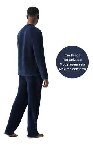 Pijama Masculino Em Fleecê Máximo Conforto Hering Original