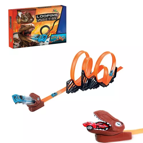 Pista De Corrida Hot Wheels Mordida Do T-rex Dinossauro