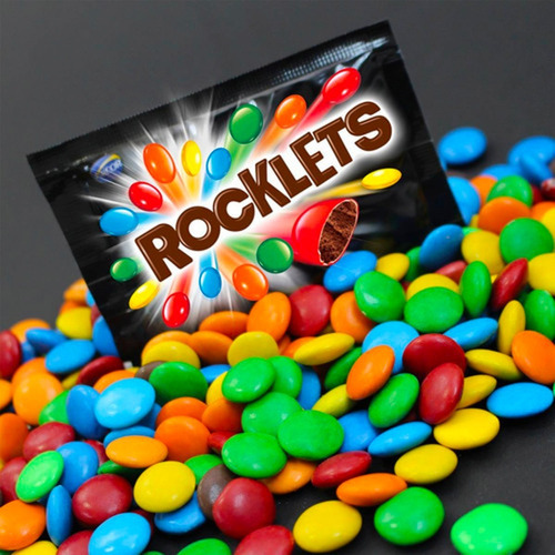 Caja Chocolate Rocklets Arcor Confitados Con Leche Dulces
