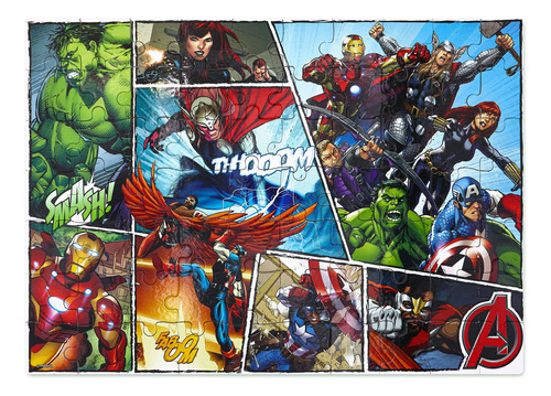 Rompecabezas Puzzle 70 Piezas Avengers Marvel Disney