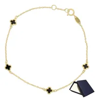Comprar Pulsera Oro 10k Kilates Trebol 18cm 10k Oro 10k Italiana Oro Puro 10k 10 Kilates Brazalete Esclava Mujer Dama Regalo Oro Puro 10k Oro Italiano Oro Regalo Novia Joyería Fina Moon Rock Pulsera Oro