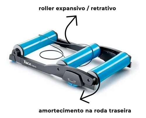 Imagem 2 de 10 de Rolo De Treino Tacx Galaxia Triplo Dinamico - Isp