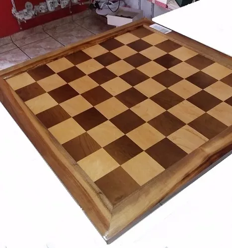 Jogo de dama totalmente madeira xadrez marchetado - Hobbies e