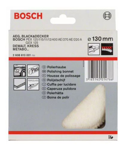 Imagem 1 de 5 de Boina De Lã 130mm Bosch Bosch - 2608610001