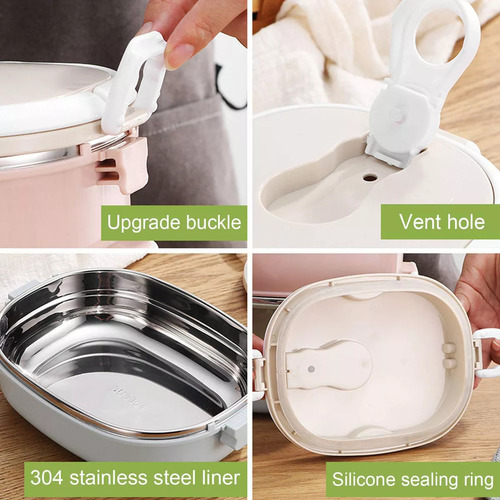 Caja Bento Con Aislamiento Térmico De Acero Acero Inoxidable