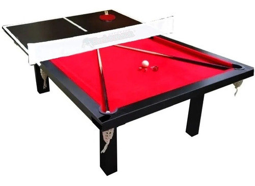 Mesa De Pool Profesional + Accesorios Pool + Tapa Ping Pong