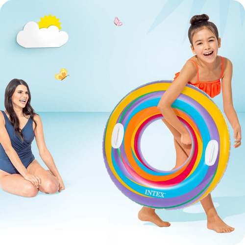 Flotador Dona Salvavidas De Colores Llanta Inflable Alberca