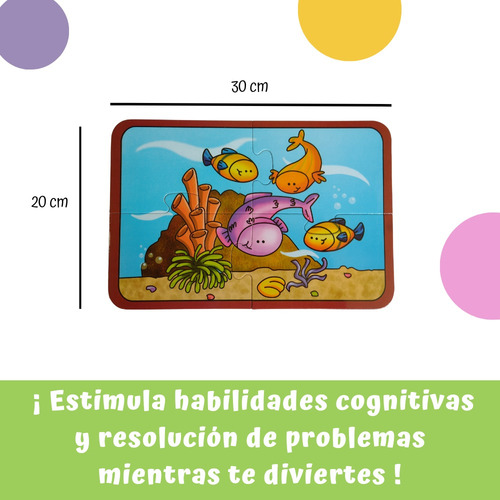 Rompecabezas Preescolar Mascotas - Material Didáctico Niños
