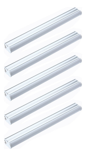 ' 5 Lámparas Led T5 De 4 W, 30 Cm, Smd 2835 40, Color