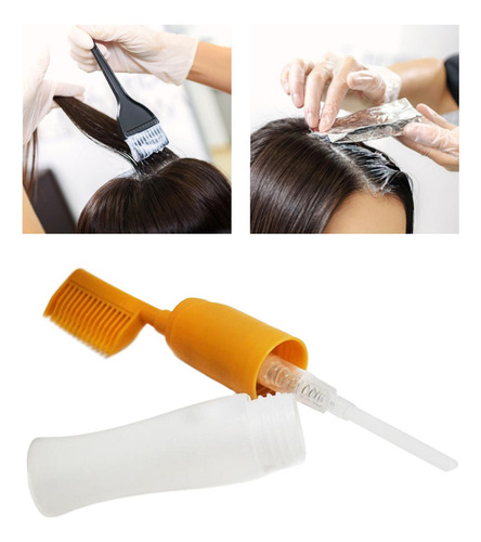 . Peine Aplicador De Cepillo For Teñir El Cabello, Botella