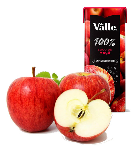 Kit C/ 18und Suco Del Valle 100% Fruta Sabor Maçã Tp 200ml