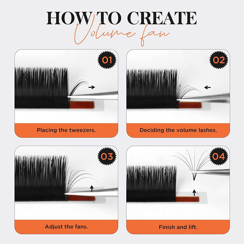 Beyelian Easy Fan - Series De Extensiones De Pestañas Que Cr