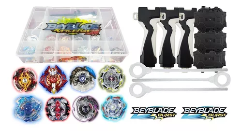 Beyblades Lançador e Grip Burst, lançador de corda de batalha com