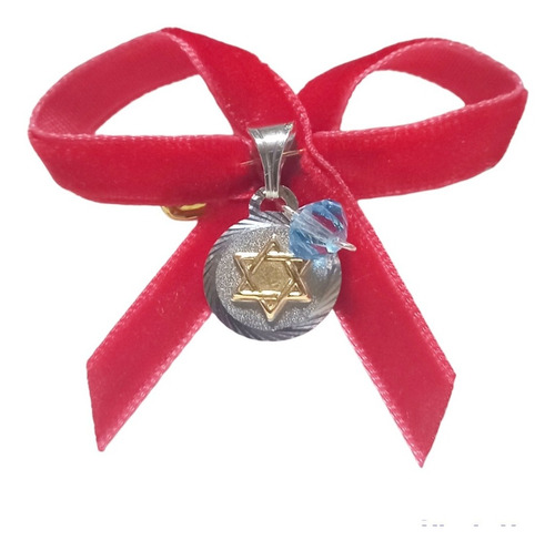 Medalla Protección Bebé Estrella David Oro +cristal +joyero