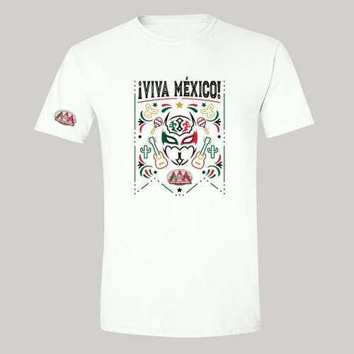 Playera Mexicana Deportiva Hombre Lucha Libre Aaa Viva