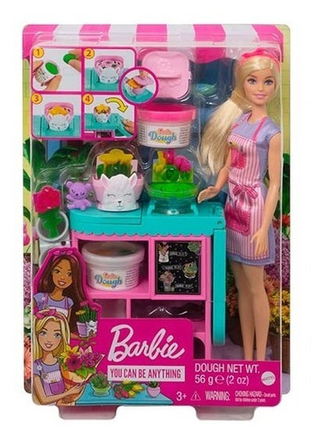 Barbie Set Tienda De Flores, Crea Flores E Incluye Masas!