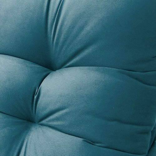 Sofá 3 Lugares Retrátil E Reclinável Biarritz Suede Azul ... Cor Turquesa