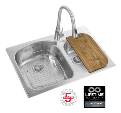 Fregadero Teka Dm 33.22 2c 9m Tekaway Monomando Y Accesorios