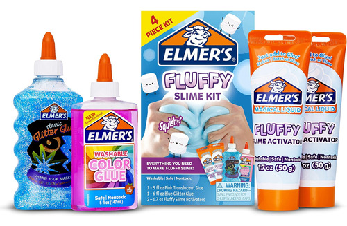 Kit Elmers Fluffy Slime | Los Suministros Para Limo Incluyen