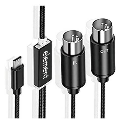 .. Convertidor De Cable Midi A Usb C Tipo C For Elementos