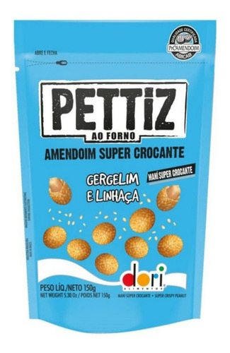 Amendoim Dori Pettiz Crocante sabor gergelim e linhaça 120 g