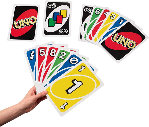 Juego De Cartas Familiar Mattel Giant Uno Com 108 Cartas E