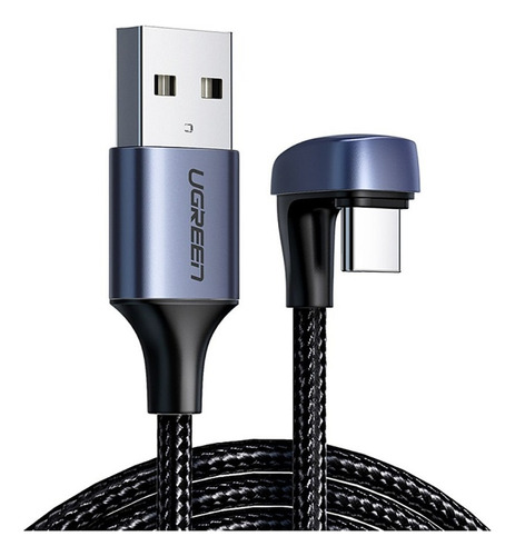 Cable Usb-c Angulo A Usb 2.0 1m Ugreen 70313 Negro