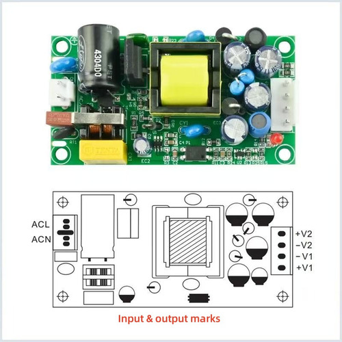 2pcs 12v1a 5v1a Double Output Switching Power Supply Board