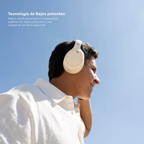 Audifonos Bluetooth Inalambrico Beatmaster Anc Cream