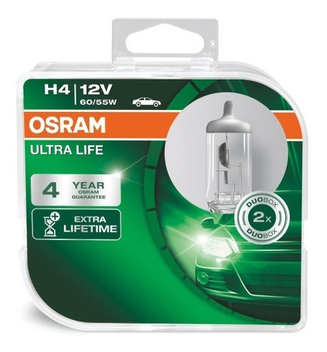 Lamparas Osram Ultra Life H4 12v 60/55w Pack X2