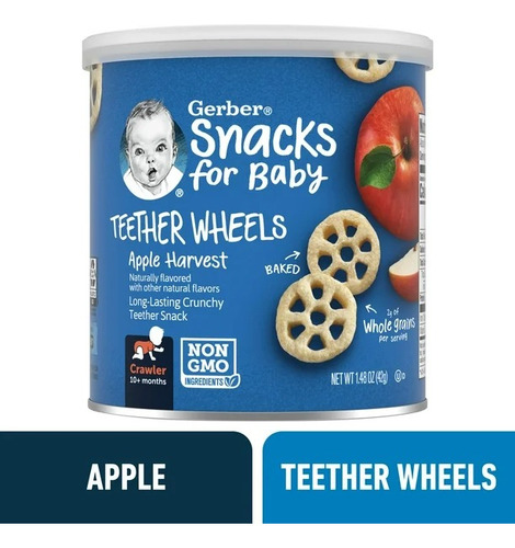 Gerber Teethers - Obleas Para Dentición Sabor Manzana 42gr